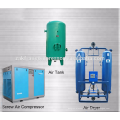 Veludo de refrigeração do ar de 18.5kw 25HP conduzido com o compressor de ar congelado do parafuso do secador do ar